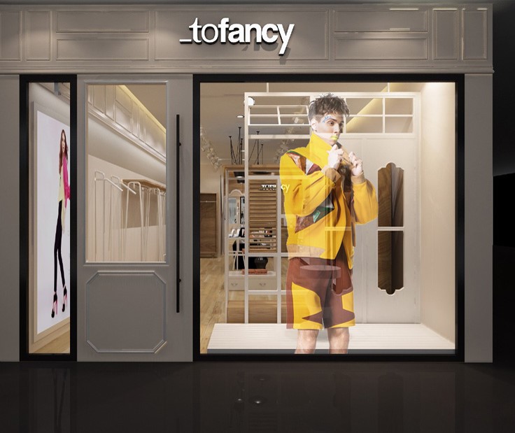 PG电子智慧显示屏门店橱窗LED通明屏展示